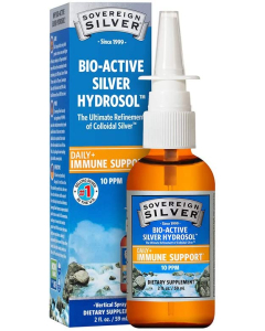 Sovereign Silver Bio-Active Silver Hydrosol Vertical Spray 10ppm, 2 oz.