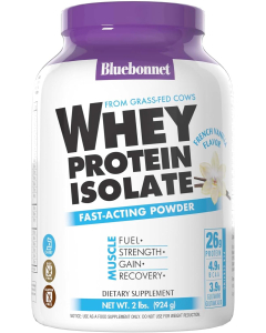 Bluebonnet Whey Protein Isolate Vanilla, 2 lbs.