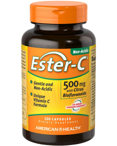 American Health Ester C 500 mg w/Citrus Bioflavonoids, 120 Veggie Capsules