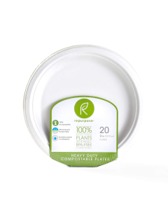 Repurpose 100% Compostable Plates, 9 in., 20 count