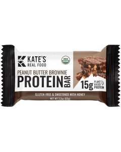 Kate’s Real Food Peanut Butter Brownie Protein Bars - Front view