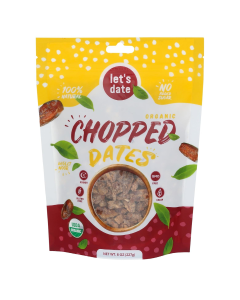 Let's Date Organic Chopped Dates - Front view