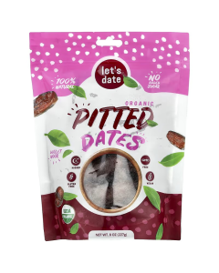 Let's Date Organic Pitted Dates - Front view