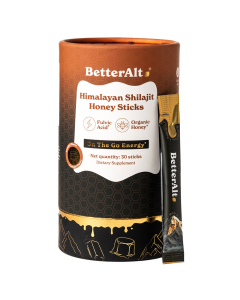 Better Alt GOLD+ Shilajit Honey Caramel Sticks - Front view