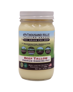 Thousand Hills Lifetime Grazed Shelf Stable Beef Tallow - Front view