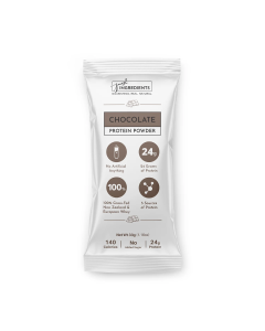 Just Ingredients Chocolate Protein Powder Packet - Front view