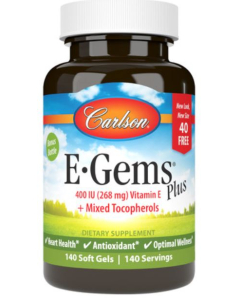 Carlson E-Gems Plus 400 IU, 140 softgels