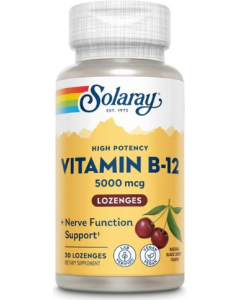 Solaray Vitamin B-12, 5000 MCG, 30 Sublingual Lozenges