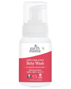 Earth Mama Organic Unscented Baby Body Wash, 5.3 oz.