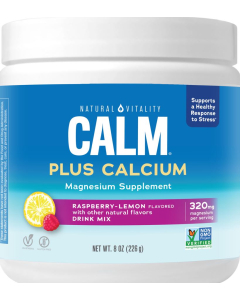 Natural Vitality Calm Plus Calcium Raspberry Lemon Powder, 8 oz.