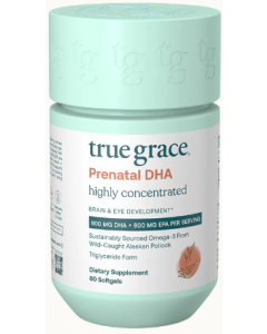 True Grace Prenatal DHA, 60 softgels