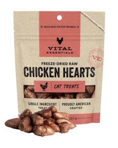 Vital Essential Essentials Freeze-Dried Cat Treat Chicken Heart - Front view