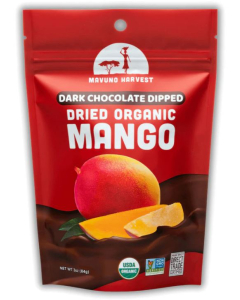 Mavuno Harvest Organic Mango Dipped in Dark Chocolate, 3 oz.