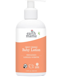 Earth Mama Organic Sweet Orange Baby Lotion, 8 oz.