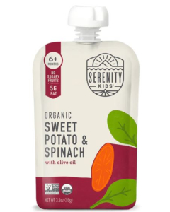 Serenity Kids Organic Sweet Potato & Spinach Babyfood, 3.5 oz.