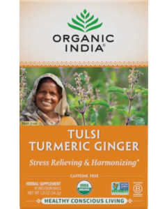 Organic India Tulsi Turmeric Ginger Tea - Main
