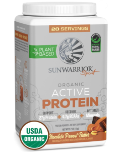 Sunwarrior Organic Active Protein Chocolate Peanut Butter, 2.2 Lbs
