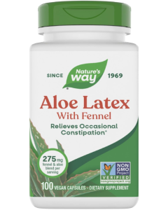 Nature's Way Aloe Latex with Fennel, 100 capsules