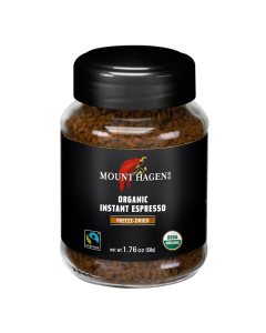 Mount Hagen Freeze Dried Organic Instant Espresso Coffee - Front view