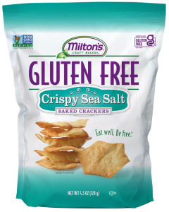 Miltons Crispy Sea Salt Gluten Free Crackers - Front view