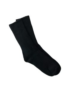 Maggie's Organic Classic Cotton Crew Sock, Black Color, Size 10-13