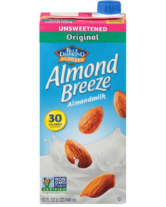 Blue Diamond Almond Breeze Original Unsweetened Almond Milk