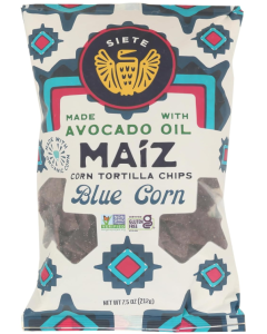Siete Chips, Maíz Sea Salt Blue Corn Tortilla Chips, 7.5 oz. 