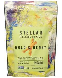 Stellar Pretzel Braids Snack Bold & Herby - Front view