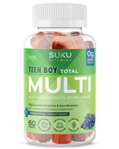 SUKU Vitamins Teen Boy Total Multi - 60 Gummies