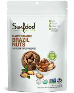 Sunfood Organic Brazil Nuts - Front view