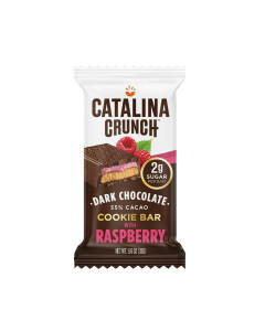 Catalina Crunch Dark Chocolate Cookie Bar with Raspberry Flavor - Front view