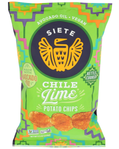 Siete Chile Lime Potato Chips - Front view