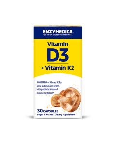 Enzymedica Vitamin D3 + K2 - Front view