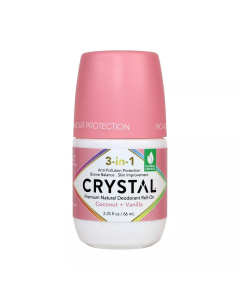Crystal 3-in-1 BioHealth Deodorant Roll-on Coconut + Vanilla - Front view