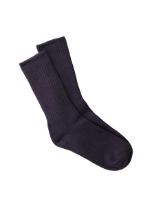 Maggie's Organic Classic Cotton Crew Sock, Eggplant Color, Size 10-13