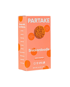Partake Foods Soft Baked Snickerdoodle Cookies - Front view