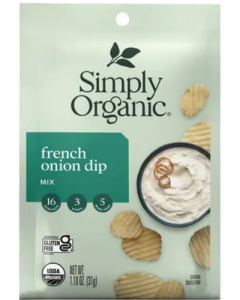 Simply Organic French Onion Dip Mix, 1.1 oz.