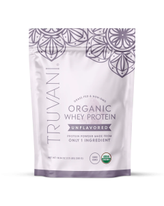Truvani Organic Whey Protein Powder Unflavored - Front view