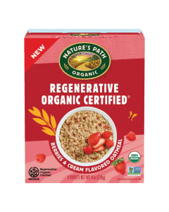Nature's Path Regenerative Organic Certified Berries & Cream Instant Oatmeal - Front view