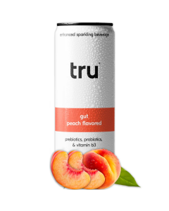 Tru Peach Gut Sparkling Drink - Front view