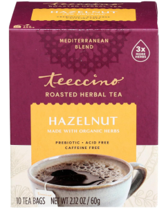 Teeccino Hazelnut Chicory Roasted Herbal Tea, 10 Tea Bags