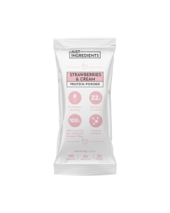 Just Ingredients Strawberries & Cream Protein Powder Stick - Front view