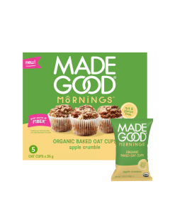 MadeGood Apple Crumble Organic Baked Oat Cups - Front view