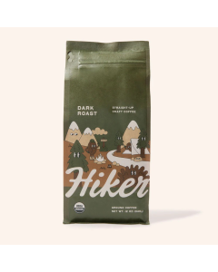 Hiker Coffee Dark Roast Coffee Ground - Front view