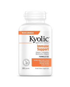 Kyolic Garlic With Vitamin C And Astragulus Formula 103, 200 Capsules - Front view