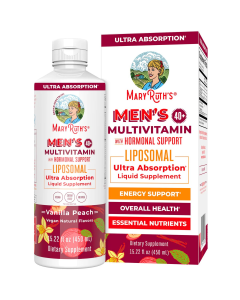 MaryRuth's Men's 40+ Multivitamin Liposomal Vanilla Peach - Front view