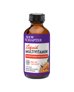 New Chapter Liquid Multivitamin Orange Mango Flavor - Front view