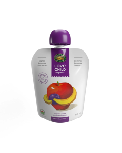 Love Child Organics Apples, Bananas + Blueberries Puree - Front view