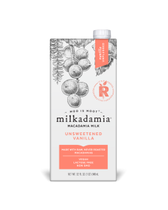Milkadamia Milk, Unsweetened Vanilla, 32 fl. oz.