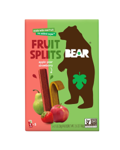 Bear Snacks Strawberry & Apple Fruit Splits - Front view